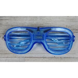 MIXER Blue LED Light Up Glasses Flashing Colored Party Favor 1 Pair